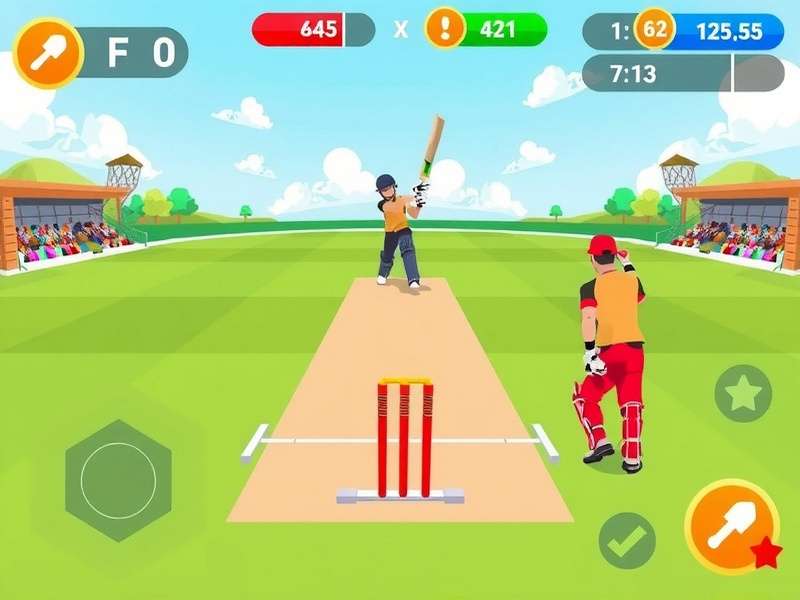 Crossy Cricket Crazy batting interface